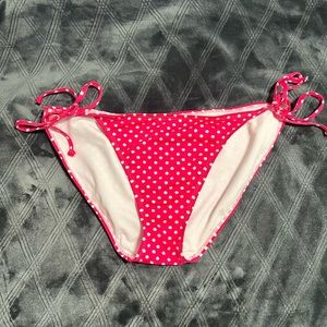 Pink Polka dot bikini bottoms